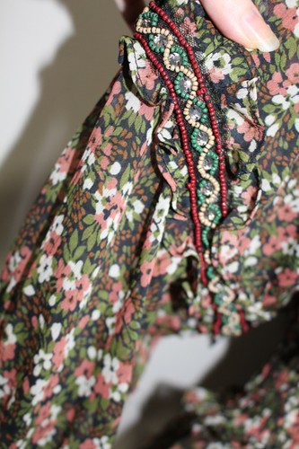 Zara Mini Dress S 10 Chiffon Boho Ruffle Sleeve Party Boho Floral Hols Blogger - Picture 6 of 10