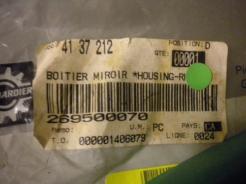 NOS Sea Doo OEM Right Hand Mirror Housing 1993 PWC XP 269500070 - Picture 2 of 3