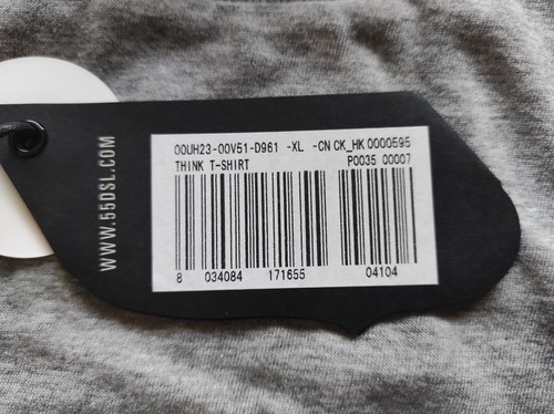 NEUF Tee-shirt 55DSL Taille XL gris anthracite comfort fit Diesel Look nice - Imagen 7 de 10