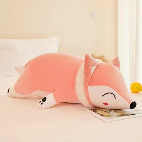 20'' SOFT Stuffed Cute Brown Fox Animal Hugging Pillow Plushies Super Cute - Picture 4 of 12