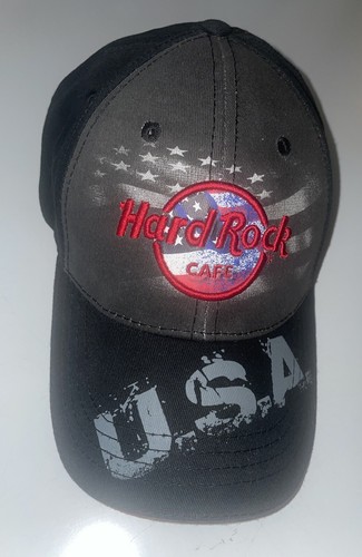Hard Rock Cafe USA Washington D.C. American Flag Adjustable Hat Cap Men Gray - Picture 2 of 4