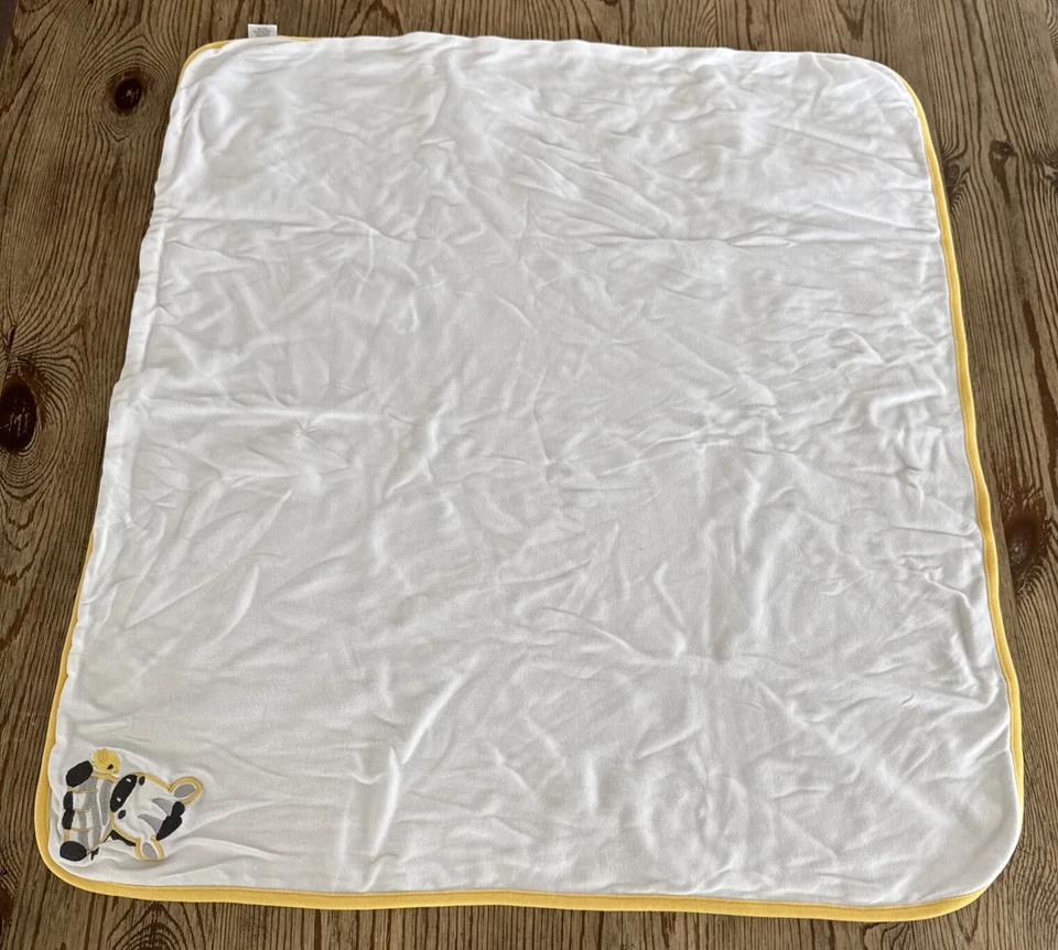 Manta Receptora Bebé Gymboree Cebra Gris Blanco Amarillo Pájaro 2016 Reversible Foto 3 de 4