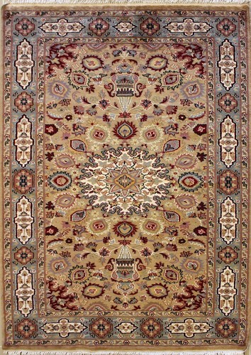 Rugstc 4x6 Pak Perser Beige Vorleger, Handgeknüpft,Ardabil mit Seide/Wollflor - Bild 1 von 5