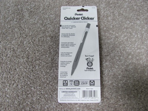 Pentel Quicker-Clicker Druckbleistift 0,9 mm #2 Mine transparent rot 2er Pack - Bild 2 von 3