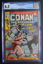 CONAN THE BARBARIAN #3 vs the Grim Grey God REH 1971 SCARCER Barry Smith CGC 6.5