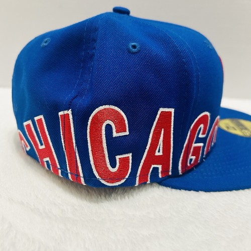 New Era Chicago Cubs Side Split 59FIFTY Fitted Hat Cap Blue 7 7/8 MLB Baseball - Picture 5 of 6