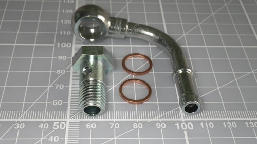 12mm 90 Deg BANJO FOR 8MM HOSE M12x1.5 BOLT FUEL OIL PLATED STEEL