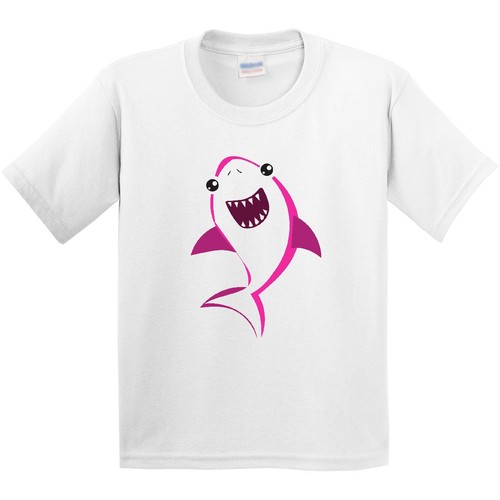 Inktastic Cute Shark, Little Shark, Pink Shark, Sea Animal Youth T-Shirt Animals