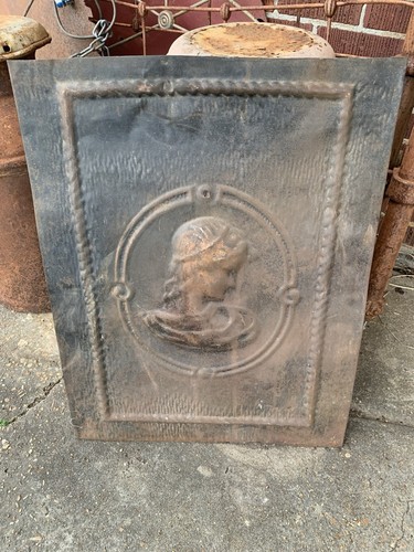 ANTIQUE TIN FIREPLACE COVER VENT DOOR WALL DECOR VICTORIAN THEME 25.75 X 20 READ - Picture 24 of 24