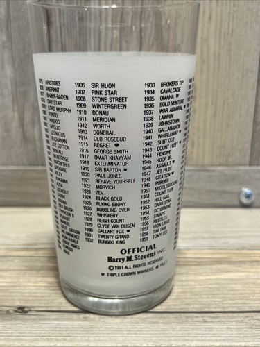 Official 1991 Kentucky Derby 117 Churchill Downs Mint Julep Glass - Picture 2 of 3