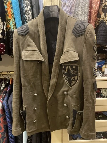 Balmain Military Jacket with Patches Paris Coat Great Condition M/L - product listing photo