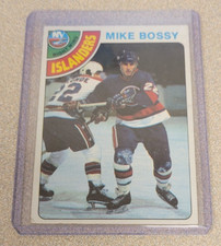 MIKE BOSSY 1978-79 TOPPS HOCKEY ROOKIE CARD #115 NY ISLANDERS VINTAGE RC. rookie card picture