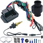 DIGITAL ADJUSTABLE COOLING FAN THERMAL NPT TEMP SENSOR SWITCH 22MM HOSE ADAPTER