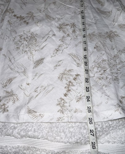 LANDS' END Damen LARGE weiß tropisch Leinen ärmellos Tank Top Segelboote gebraucht, in einwandfreiem Zustand - Bild 8 von 9