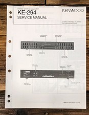 Kenwood KE-294 Graphic Equalizer Service Manual *Original*  			