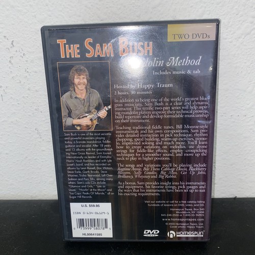 DVD- The Sam Bush Mandolin Method Two Discs GREAT Condition - Picture 2 of 2