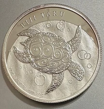 2013 Fiji 1 oz  .999 fine Silver $2 Hawksbill Turtle BU 350k Mintage ✨PROOF!