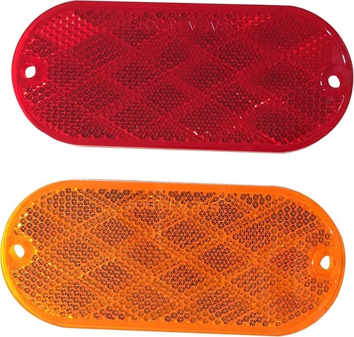 51018 Oval Reflectors 4 Red and 4 Amber Self Adhesive or Drill Mount-DOT 8 - Bild 4 von 4