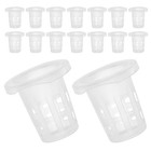 50 Pcs Small Transparent Net Pots Hydroponic Planting Cups for Balcony