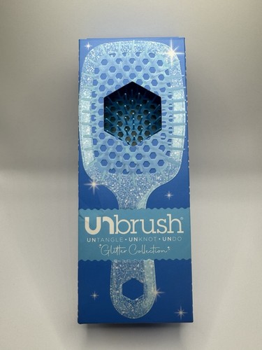 Unbrush Wet & Dry Vented Detangling Hair Brush Glitter Collection Sapphire