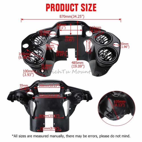 Black Front Inner Fairing For Harley Road Glide ST FLTRXST2022 2023 Ultra FLTRU - Picture 6 of 19