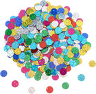Multicolor Glitter Confetti Paper, round Sparkle Foil Confetti for Table, Metall