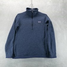 Patagonia Jacket Mens M Blue 1/4 Zip Better Sweater Zip Pocket Pullover