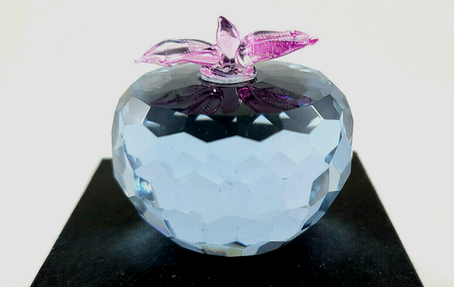 AMETHYST COLORED APPLE PAPERWEIGHT - Picture 1 of 12
