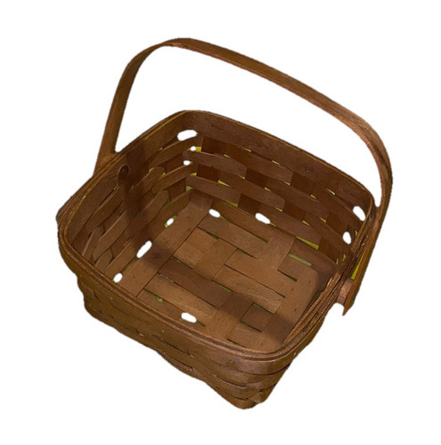 Small Square Longaberger Basket Handwoven Picnic Vintage Farmhouse Country Decor - Bild 5 von 9