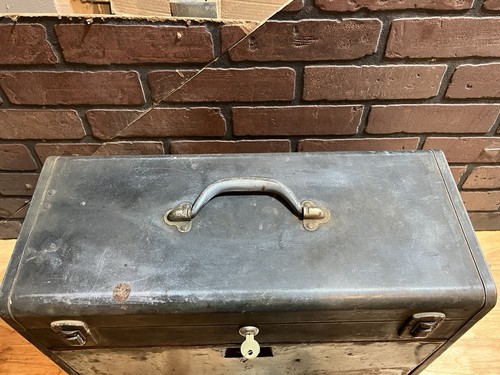 KENNEDY Vintage Metal 7 Drawer Machinist Locking Tool Box With Key - Picture 15 of 24