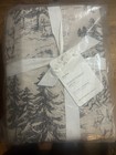 Pottery Barn Rustic Forest Percale Sheet Set, QUEEN, Deer Cabin Winter