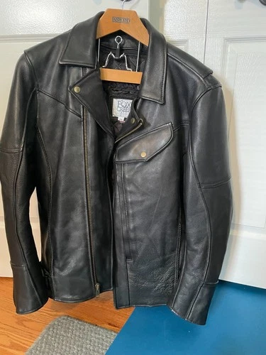 Mens Fox Creek Leather Motorcycle Jacket NEW - product listing photo