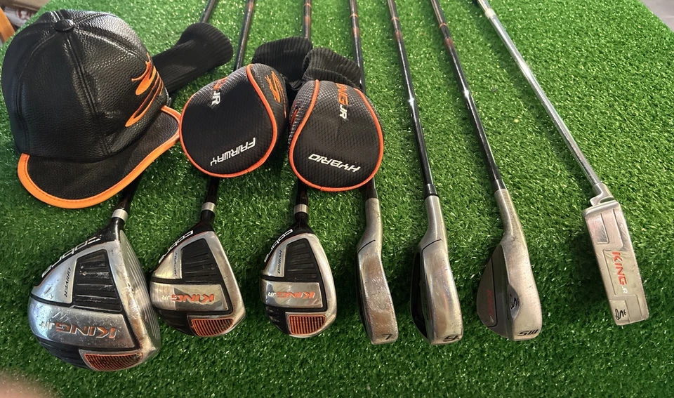 LH Cobra King Junior JR Golf Set 7 Club Driver 3W 5H 7-9-SW Putter Stand Bag #K - Image 3 of 4