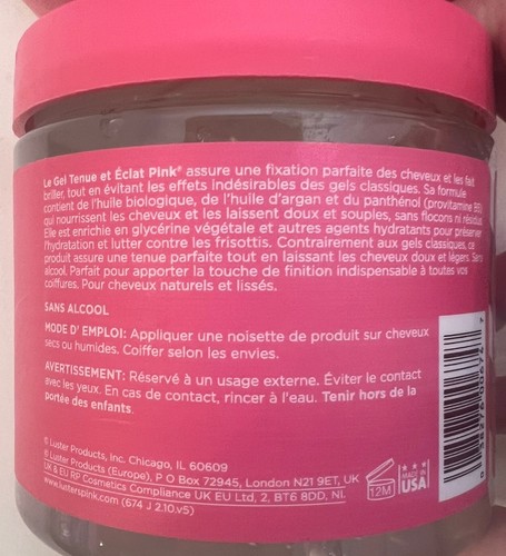 Luster's Pink Hold & Shine Perfecting Gel, With Alcohol Free  16 oz - Picture 3 of 5