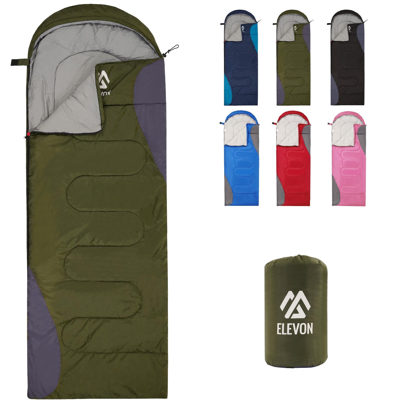 Sleeping Bag for Adults Teens Kids Cold Warm Weather, Portable Waterproof & Ligh