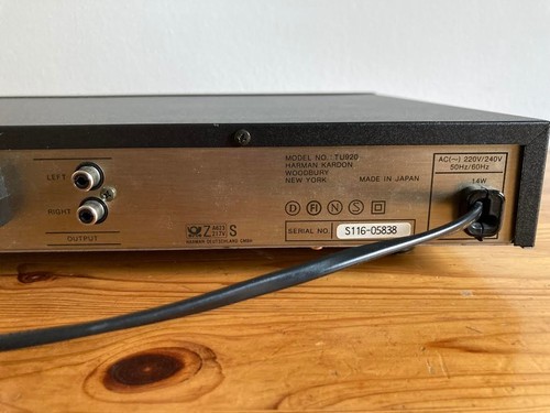 Harman Kardon TU920 Tuner-Radio Active Tracking Digital HiFi Stereo--Japan--TOP - Bild 7 von 8