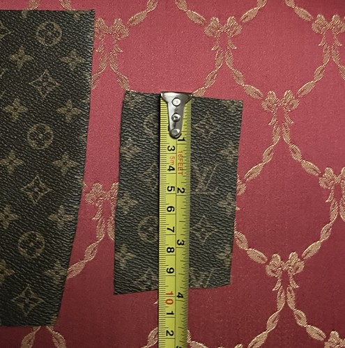 Louis Vuitton 2 Stück Braun Monogramm Stoffschrott Ersatz Reparaturen - Bild 5 von 6