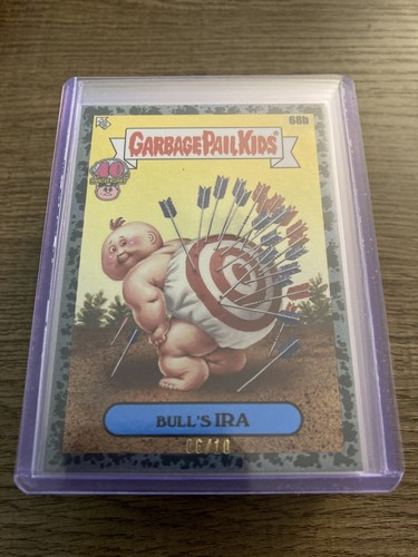 2025 Worst of Garbage Pail Kids 40th Anniversary 68b Bull's Ira /10 Black