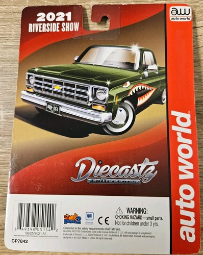 AUTO WORLD 1979 CHEVY SILVERADO DIECASTZ EXCLUSIVE GREEN FLYING TIGER - Bild 3 von 4