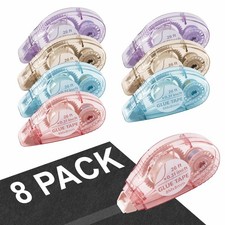 Double-Sided Tape Runner, Pack of 8, 0.31 Inches x 26 Ft Adhesive Tape Runner...