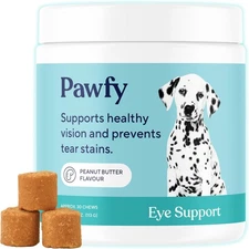 Pawfy Eye Support Soft Chews | Prevent Tear Stains | No Color 