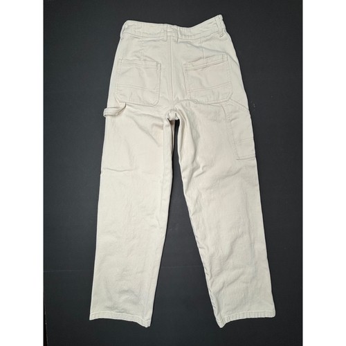 Billabong Collet Carpenter cremefarbene Damenhose 25 26 x 29 weites Bein spitz zulaufend Utility - Bild 12 von 13