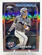 CJ Abrams 2024 Topps Chrome Refractor #247 Washington Nationals
