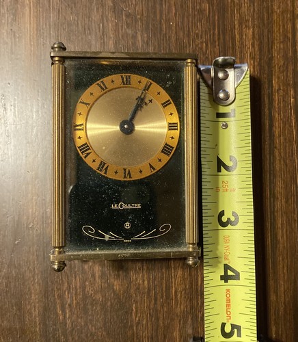 Jaeger-LeCoultre 8 Days Musical Alarm Desk Clock Swiss Not Tested Roman Numerals - Picture 8 of 11