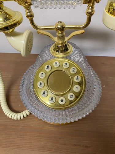 Godinger Lead Crystal French Decorator Telephone - Picture 2 of 5