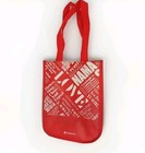 Lululemon Small Reusable Shopping Tote Lunch Bag Red And White