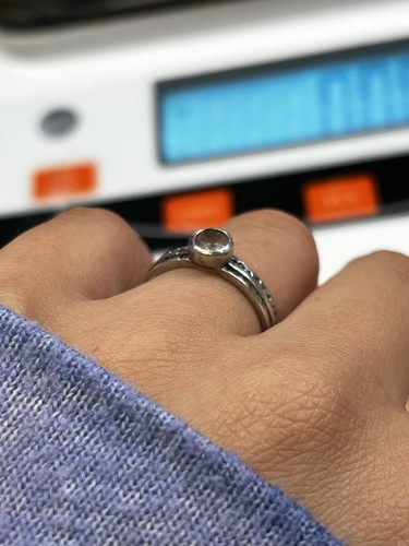 Barse Ring aus Sterlingsilber mit einem Stein / Größe 6 - Bild 5 von 6