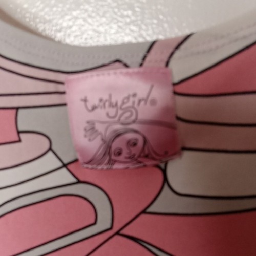 Twirly Girls Size 10 Pink and Gray Patterned Sleeveless Dress. - Picture 4 of 8