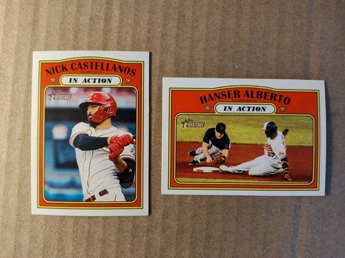 Lot Of (52) 2021 Topps Heritage IN ACTION Baseball Cards With Rookies Good Cond. - Bild 10 von 24