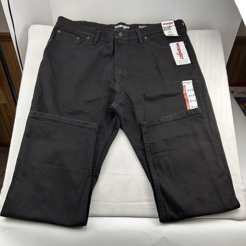 Wrangler Herren Größe 40 x 30 schwarz entspannt gerades Bein Denim Jeans Hose Arbeit neu mit Etikett - Bild 1 von 14